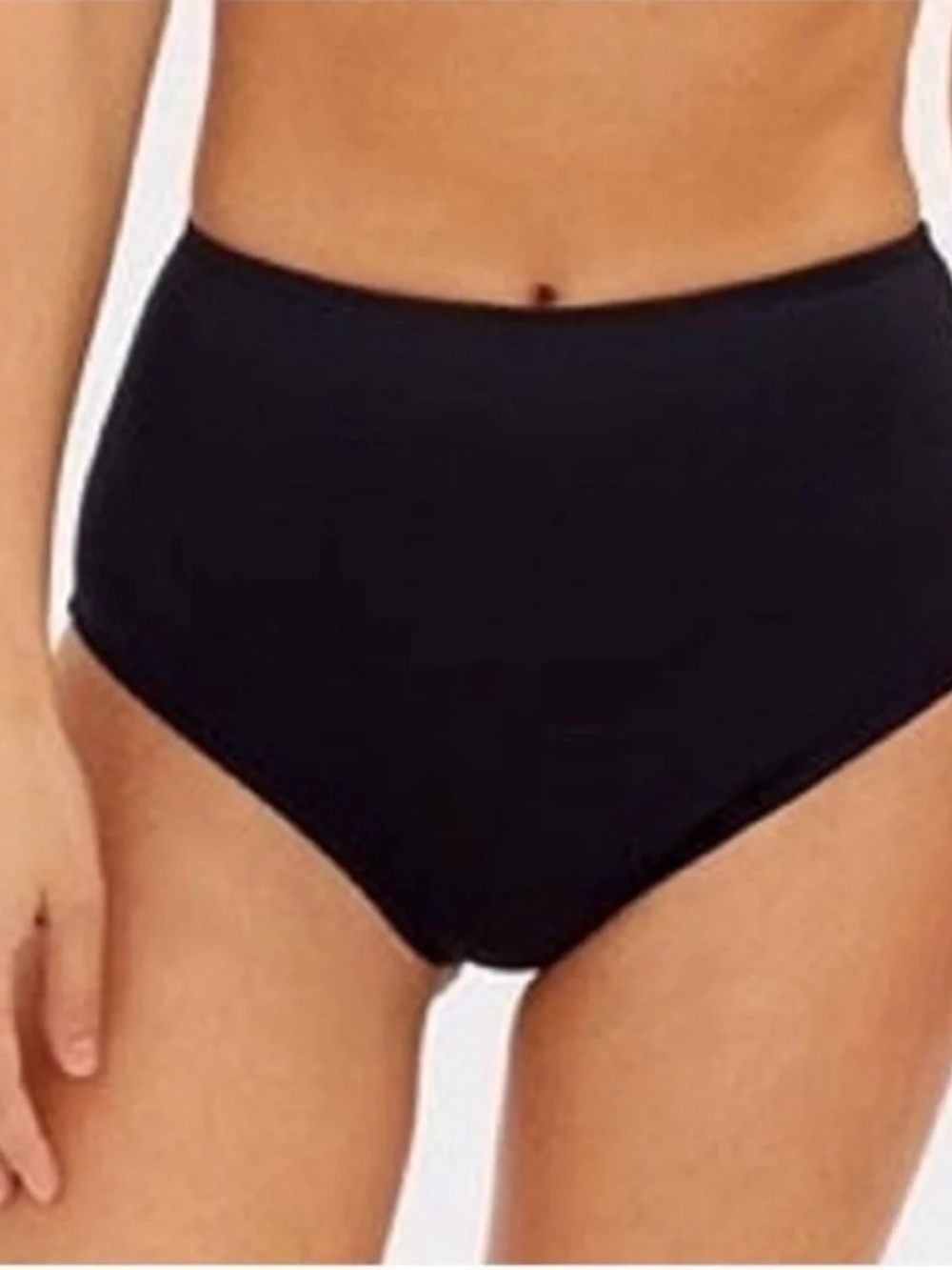 NWT~SLEEPER~Black High Waist Bikini Bottoms~Size S